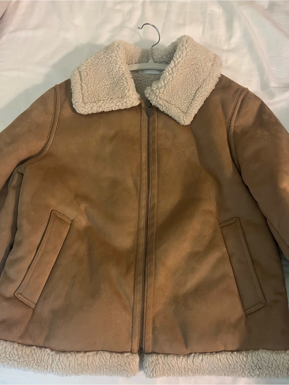 Tan Sherpa lines jacket - Picture 2 of 2